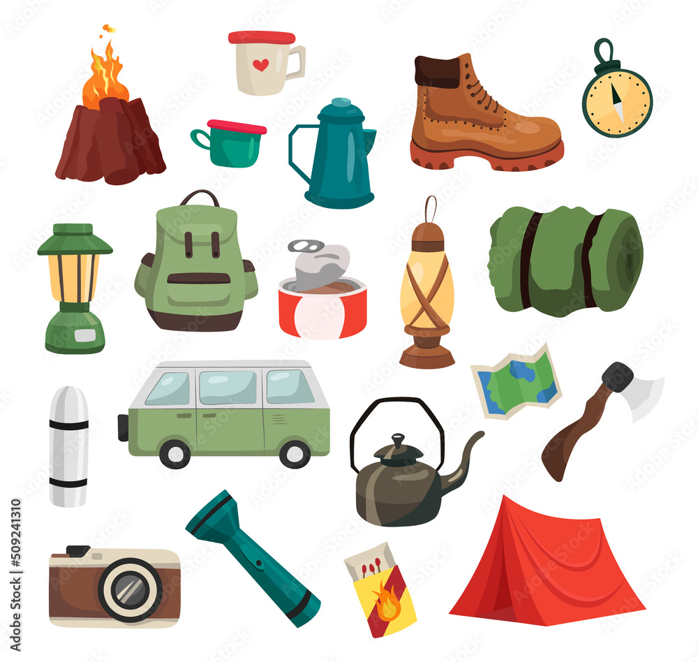 camping gear clipart adobe