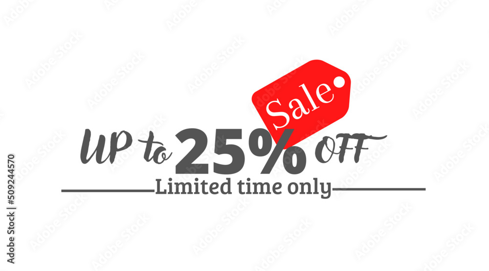 25% off sale, UP tô Online discount with label design 25% off sale, UP tô Online discount with label design