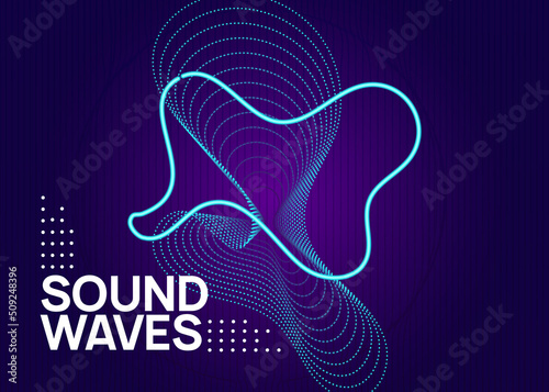 Night music flyer. Electro dance dj. Electronic sound fest. Techno trance party. Club event poster.