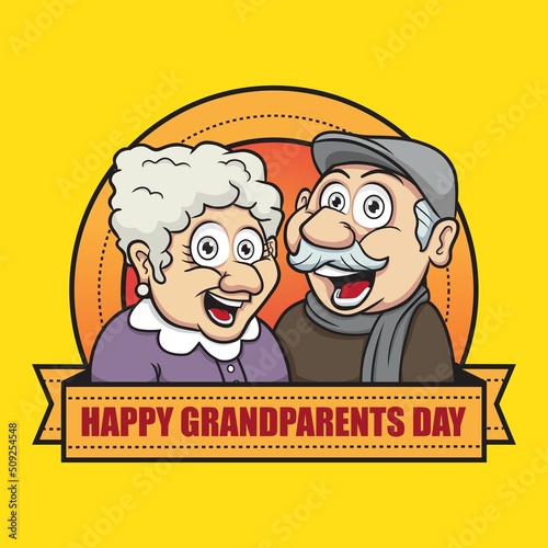 Happy Grandparent Day Grandpa Grandma Design