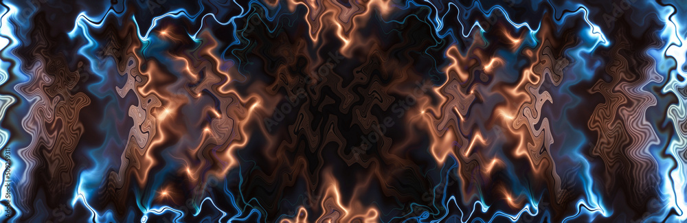 Abstract background neon of acrylic oil paints. Liquid waves of blue paint neon. Abstract wave patterns. Fluid Liquid Art. 3D illustration. Abstract background neon of acrylic oil paints. Liquid waves of blue paint neon. Abstract wave patterns. Fluid Liquid Art. 3D illustration.