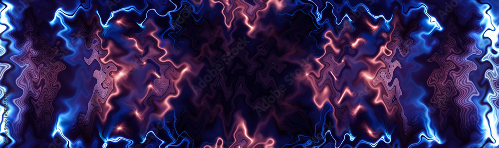Abstract background neon of acrylic oil paints. Liquid waves of blue paint neon. Abstract wave patterns. Fluid Liquid Art. 3D illustration. Abstract background neon of acrylic oil paints. Liquid waves of blue paint neon. Abstract wave patterns. Fluid Liquid Art. 3D illustration.