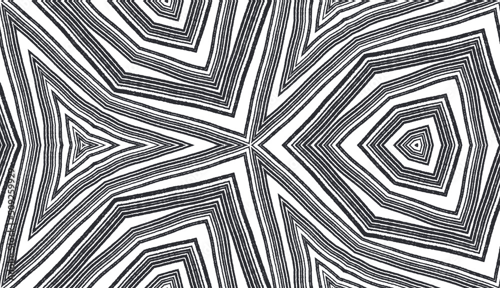 Geometric seamless pattern. Black symmetrical Geometric seamless pattern. Black symmetrical