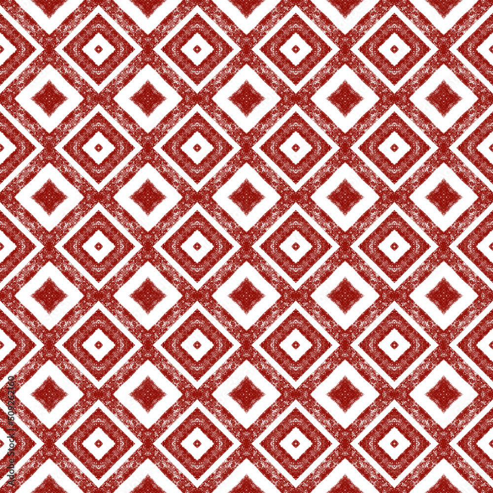 Exotic seamless pattern. Wine red symmetrical