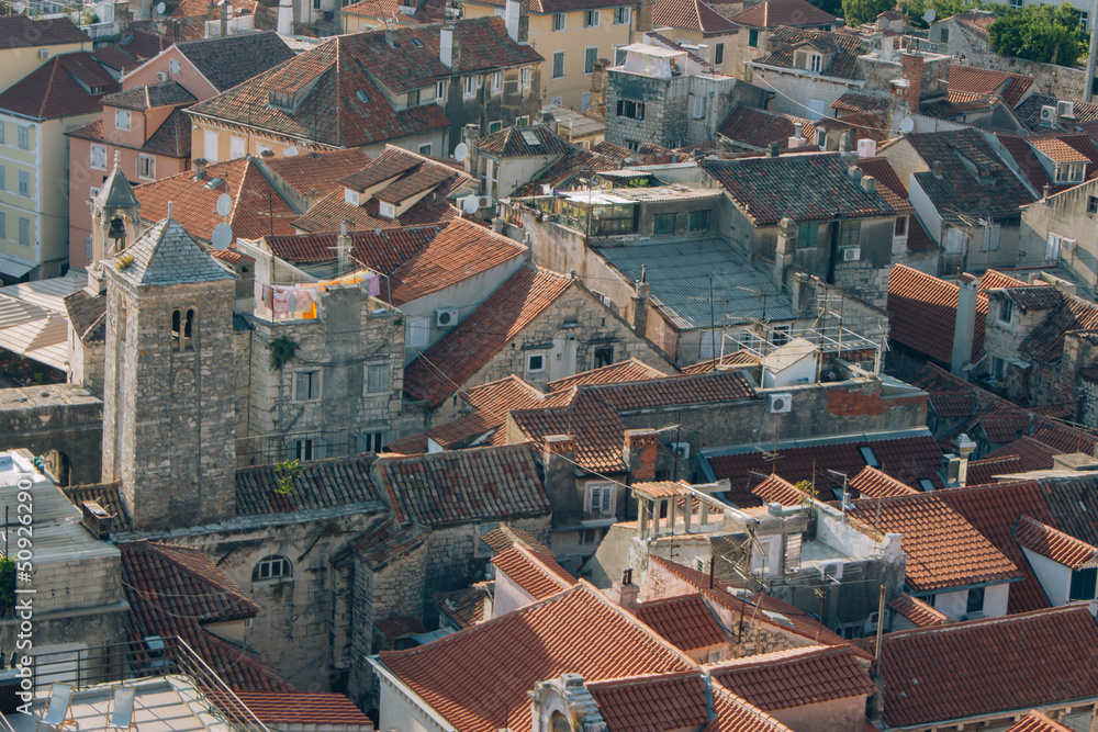 Landscape photography of the city of Split Croatia seen from above Landscape photography of the city of Split Croatia seen from above