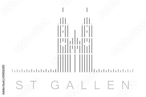 Vertical Bars St Gallen Landmark Skyline photo
