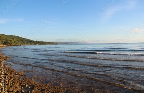 Wallpaper Mural Layer of gentle waves of the ocean in the morning sun, Sogod, Cebu, Philippines Torontodigital.ca