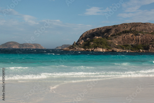 Amazing blue crystal water and white sand beach  - Cape le Grand  Esperance WA  Australia