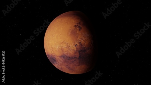 Planet Mars in space high resolution