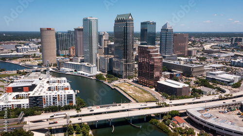 Cityscape view of the vibrant downtown Tampa, FL. photo