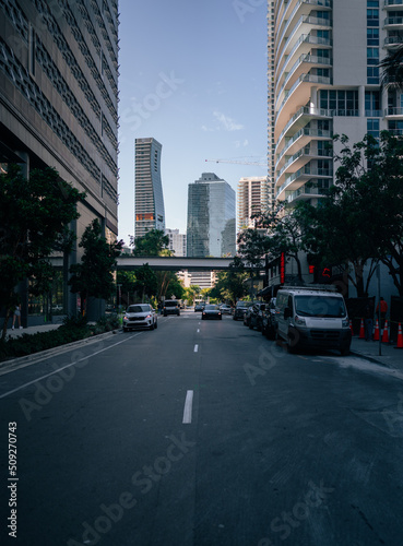 city skyline Brickell miami street  © Alberto GV PHOTOGRAP