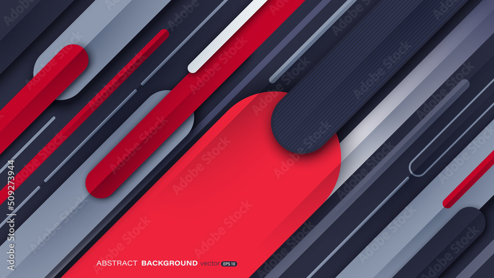 Abstract background decorate with diagonal red and blue geometric shape and shadow Abstract background decorate with diagonal red and blue geometric shape and shadow