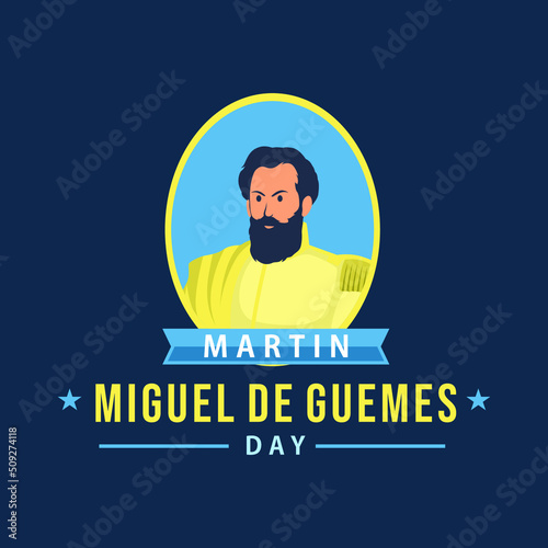 Martin Miguel day. International celebration day vector template. Festival worldwide illustration. Fit for banner, cover, background, backdrop, poster. Vector Eps 10.
