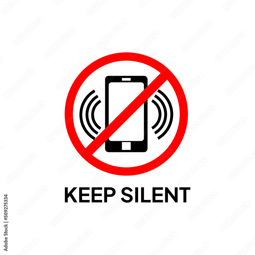 Vector icon command to be quiet and not make noise. Keep silent Vector icon command to be quiet and not make noise. Keep silent