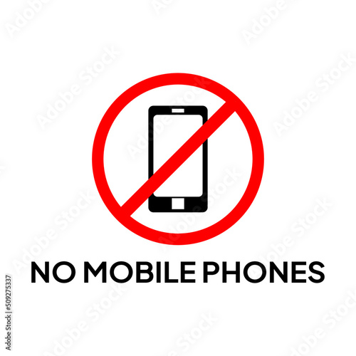 Vector logo is prohibited from using cellphones