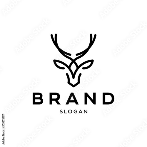 luxury dear logo icon vector illustration
