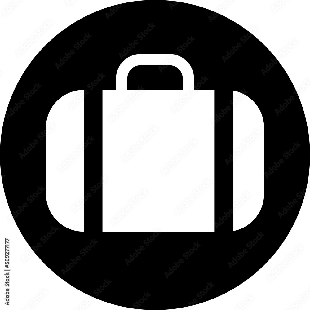 bag icon vector illustration in circle..eps
