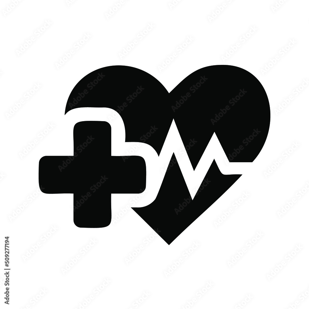Heart with plus line icon. linear style sign for mobile concept and web design. Add life heart outline vector icon. Symbol, logo illustration. Vector graphics