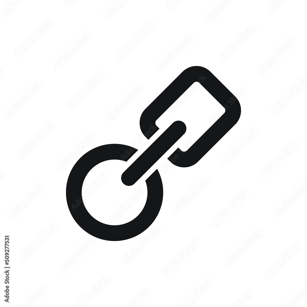 Chain icon design isolated on white background Chain icon design isolated on white background