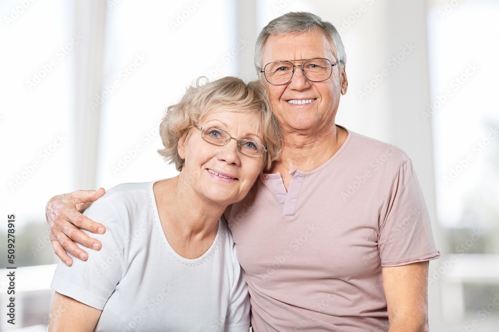 Portrait of happy beautiful senior family couple in love smiling at camera, Portrait of happy beautiful senior family couple in love smiling at camera,