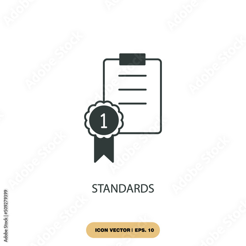 standards icons  symbol vector elements for infographic web