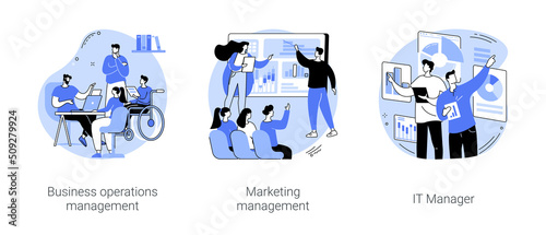 Master of Business administration isolated cartoon vector illustrations se