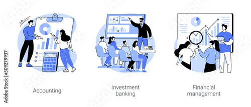 Master of Science in finance isolated cartoon vector illustrations se