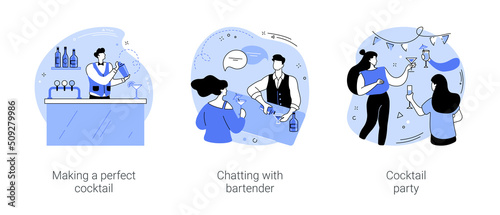 Cocktail bar isolated cartoon vector illustrations se