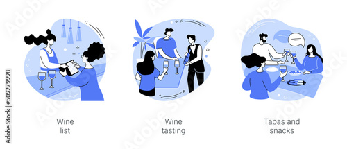 Wine bar isolated cartoon vector illustrations se