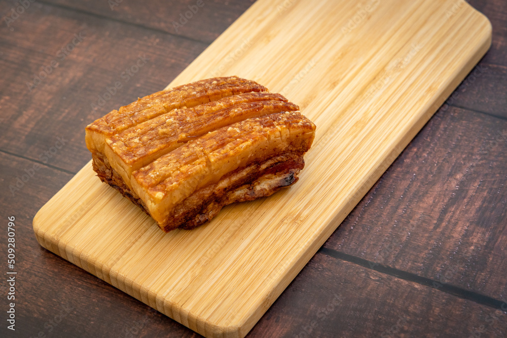 crispy pork belly yummy on table crispy pork belly yummy on table