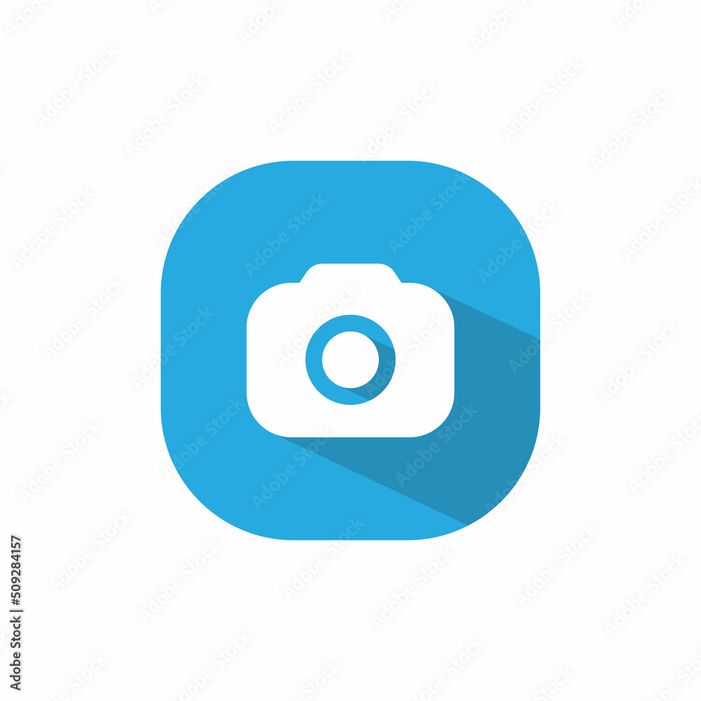 Camera, capture icon vector on square button Camera, capture icon vector on square button