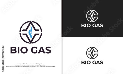 logo illustration vector graphic of biogas fit for oil companies, mining companies, and natural energy, etc.