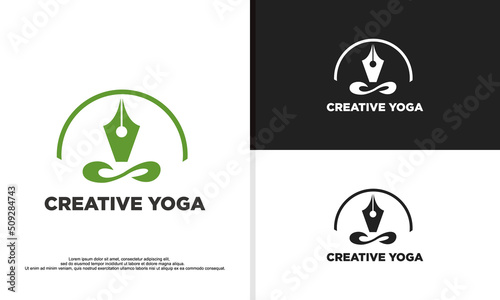 logo illustration vector graphic of creative yoga.