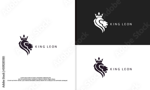 logo illustration vector graphic of lion king silhouette