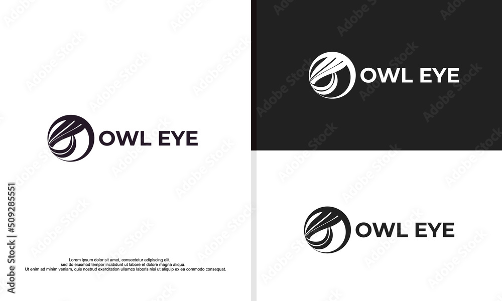 logo illustration vector graphic of owl eye logo illustration vector graphic of owl eye