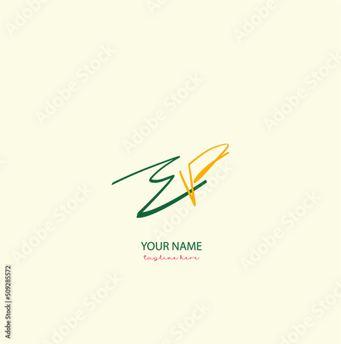 Logo vector of EV initial handwriting