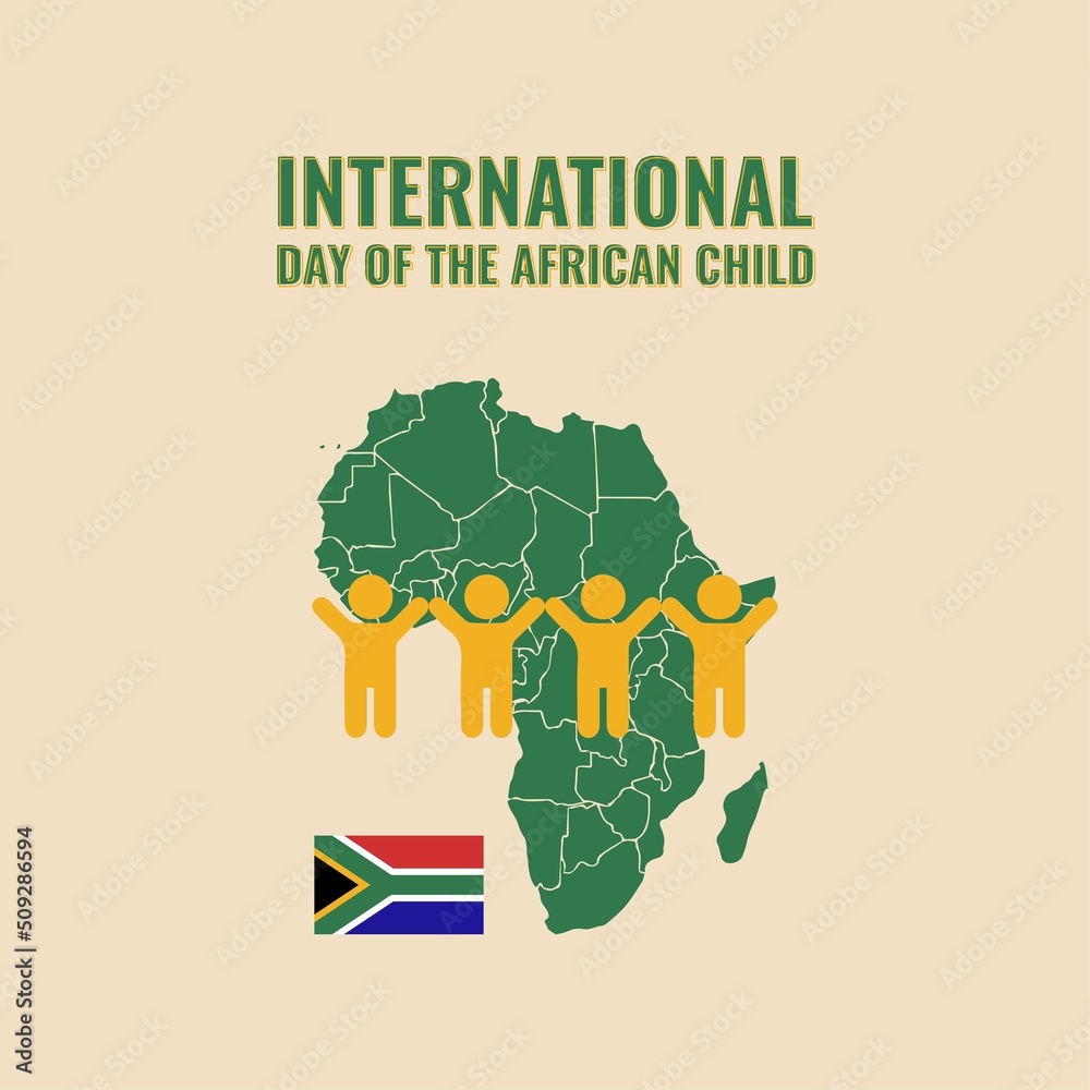 African child vector icon. Design concept International Day of the