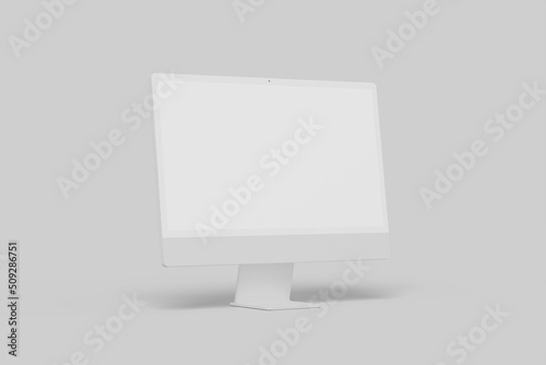 Realistic blank desktop illustration for mockup. 3D Render.