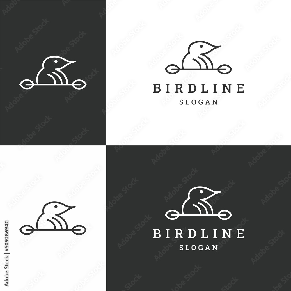 Bird logo icon design template vector illustration
