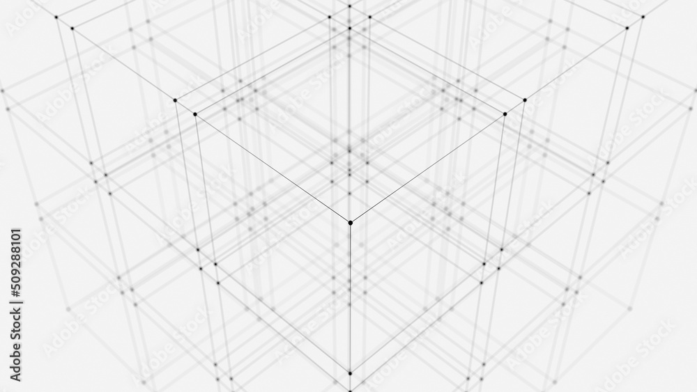 Abstract geometric connect lines and dots