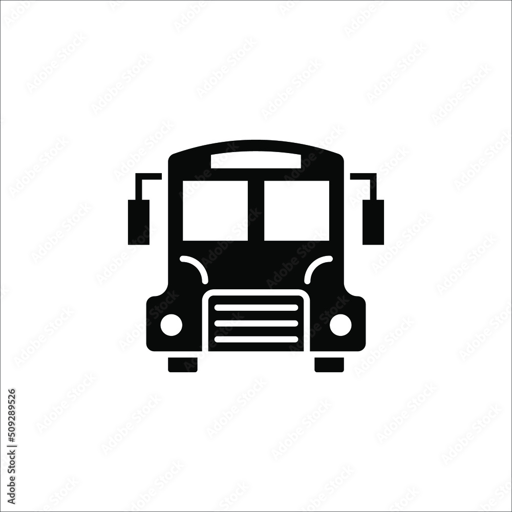 modern Bus, school bus, school transport icon on white background modern Bus, school bus, school transport icon on white background