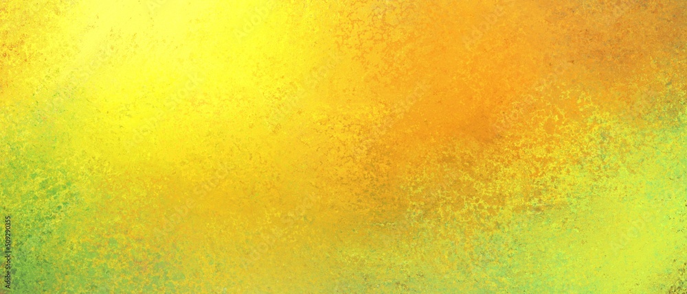 Colorful texture background. Abstract gold yellow green and orange banner.  