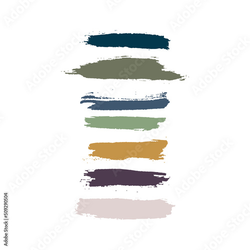 Set of Paint Brush Strokes - brush paint strokes  vector texture