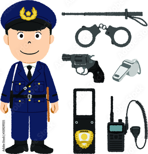 警察官の男性イラスト