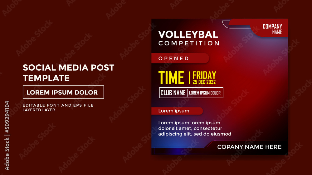 Fototapeta premium sports/championship/league/tournament theme social media post template