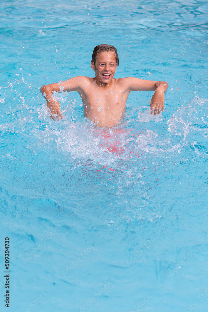 child in swimming pool