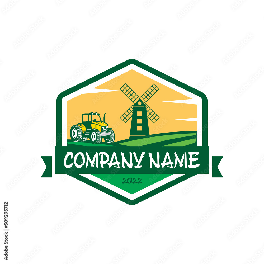 Fototapeta premium farm logo , agriculture logo vector