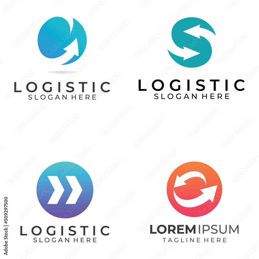 Logistics company vector logo, arrow icon logo, fast digital delivery logo. Using simple and easy logo vector editing. Logistics company vector logo, arrow icon logo, fast digital delivery logo. Using simple and easy logo vector editing.