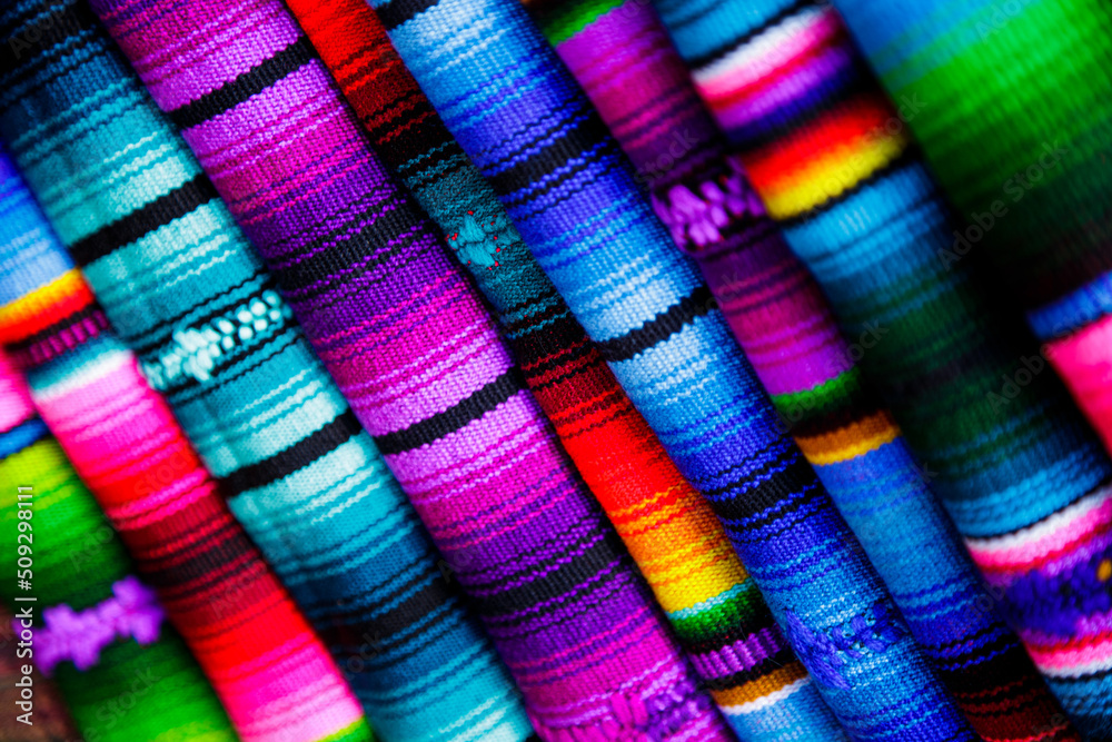 mayan textiles made by wool from guatemala Stock Photo Adobe Stock