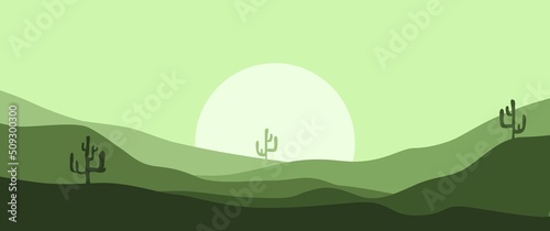 Nature theme landscape vector illustration can be used for background  desktop background  illustration  wallpaper  art gallery